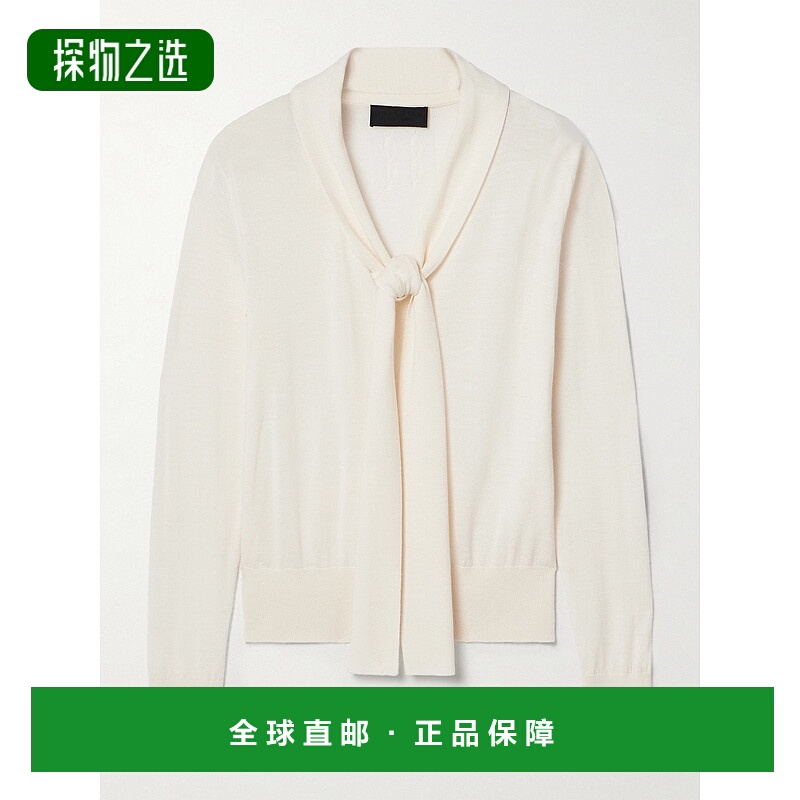 香港直邮NILI LOTAN 女士 Ayla 打结领美利奴羊毛上衣 81239Y344I