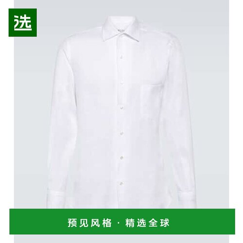 1h可退 香港直邮Loro Piana 诺悠翩雅 男士 André 亚麻衬衫新款