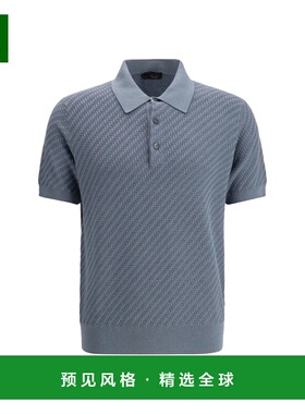 香港直邮BRIONI 男士衬衫 UMR20OPAK224500 SS2026 蓝色 短袖Polo