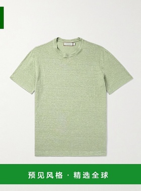 1h可退 香港直邮Canali 康钠丽 男士 修身亚麻T恤 MJ02244T086980