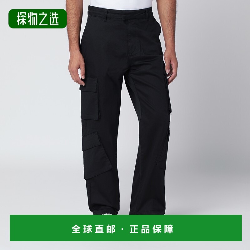 香港直邮Represent 男士 黑色棉质工装裤子 MLM100096CO01