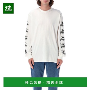 香港直邮STUSSY 男士T恤 19950401002 AW2024 浅棕色 长袖T恤