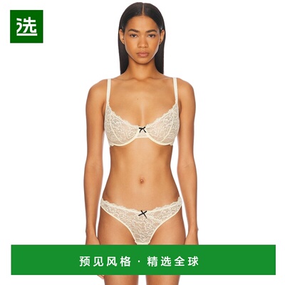 1h可退 香港直邮Fleur Du Mal 女士 Bianca 蕾丝半杯罩文胸 BR049