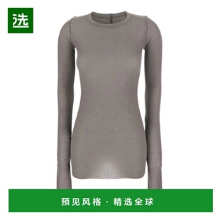 香港直邮RICK OWENS 女士T恤 RP01F6202RC34 SS2026 灰色 长袖T恤
