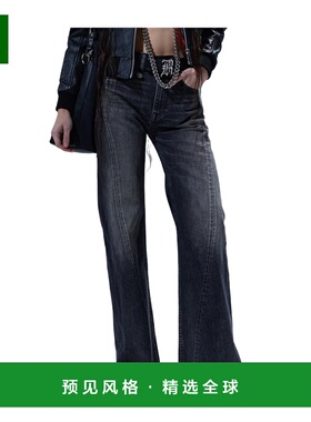 香港直邮R13 女士牛仔裤 R13WD202D248A AW2025 蓝色 扭纹缝线喇