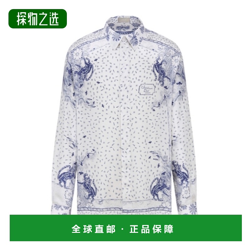 香港直邮Dior 翻领长袖衬衫 393C523A6013迪奥