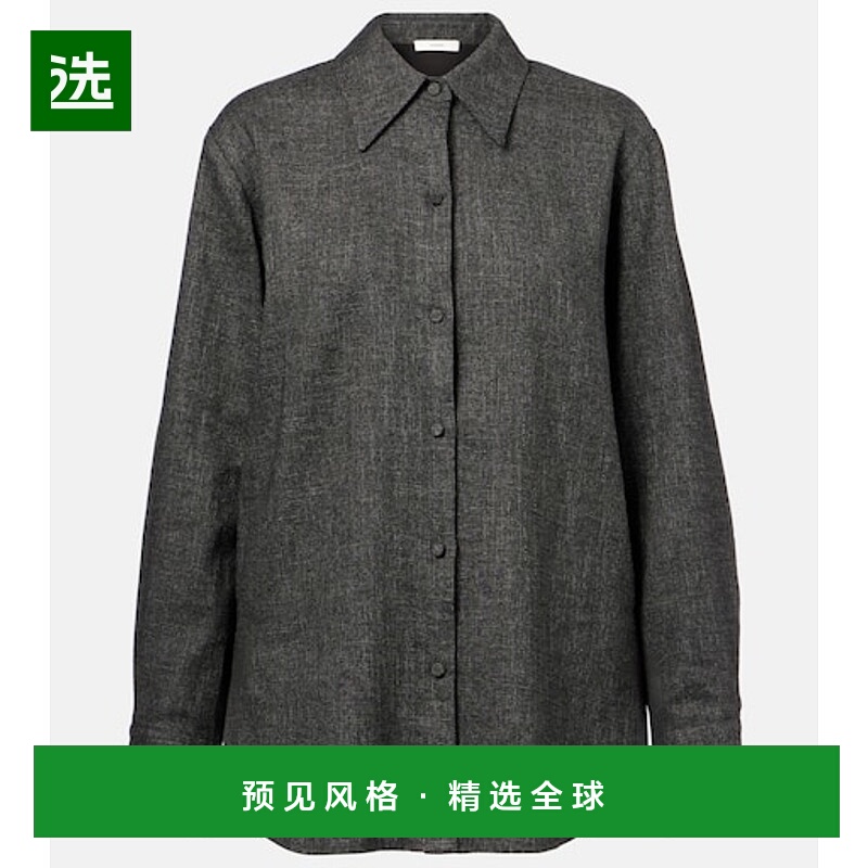 1h可退 香港直邮VINCE 女士 Jaspé 衬衫 grey灰色 舒适时尚