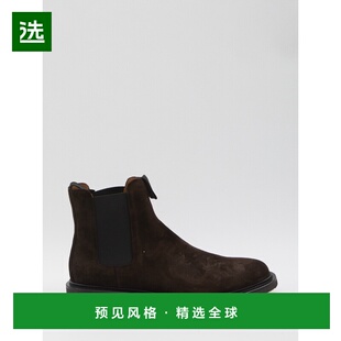 1h可退 香港直邮Common Projects 男士 打蜡绒面革切尔西靴 24463