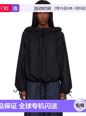 1h可退 香港直邮Baserange 女士 黑色 Point Hooded 上装 TSPOPOE