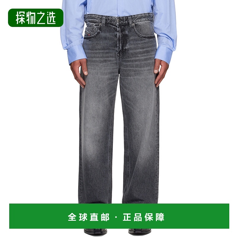 香港直邮Diesel 迪赛 男士 灰色 Relaxed 2001 D-Macro 牛仔裤 A1