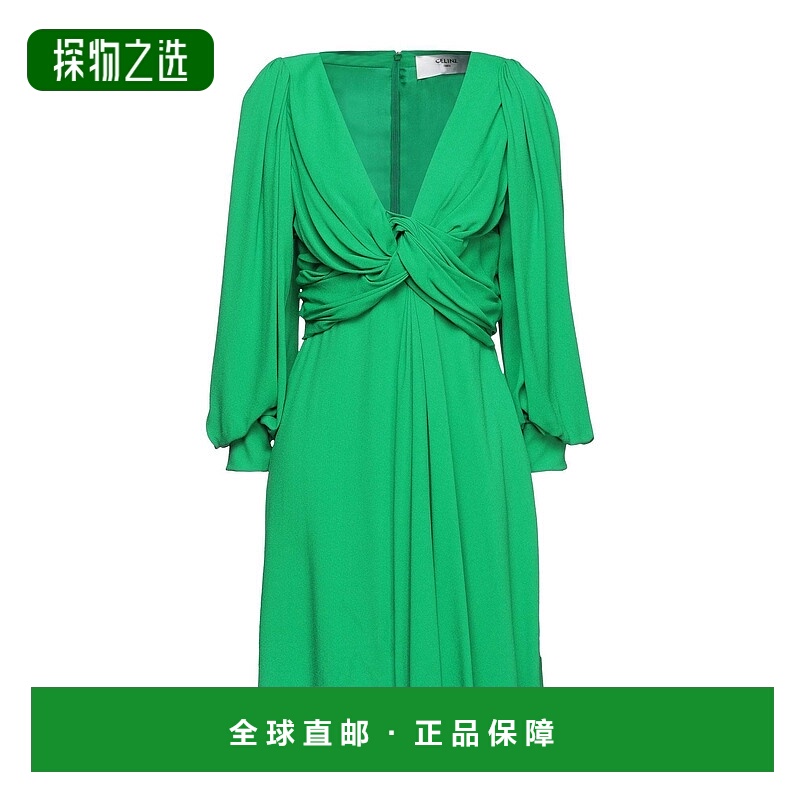 香港直邮Celine 思琳 女士 短款连衣裙 green绿色 舒适时尚