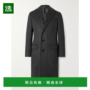 1h可退 香港直邮Brioni 布里奥尼 男士 Solferino 人字纹羊绒大衣