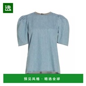 美国直邮 时尚 frame女士衬衫 1h可退 泡泡袖 圆领 舒适 百搭休