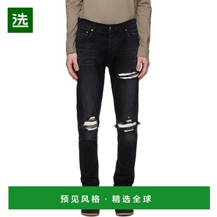 1h可退 香港直邮AMIRI 男士 黑色 MX1 Ultrasuede 牛仔裤 AMDNSY1