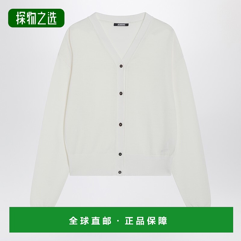 香港直邮Jacquemus 女士 白色羊毛混纺针织开衫 25HCDW00816AK002