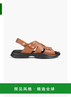 1h可退 香港直邮GANNI 甘尼 女士 露跟凉鞋 S26084925890CHOCOLAT