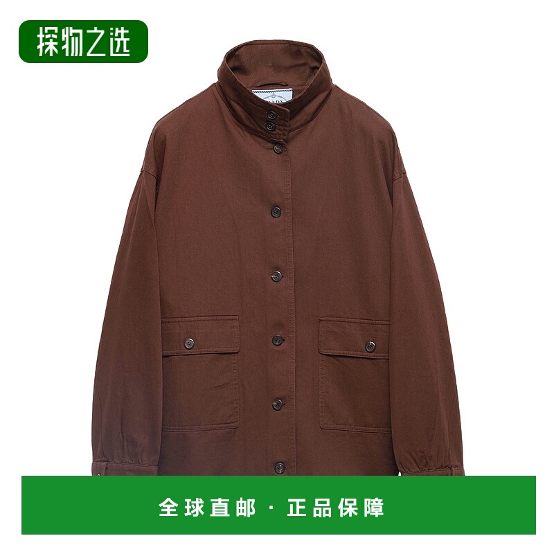 香港直邮Prada 复古华达呢棉质衬衫夹克 P801117LLSOOO