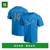 简约时尚 1h可退 舒适透 T恤短袖 圆领上装 美国直邮 Fanatics男士