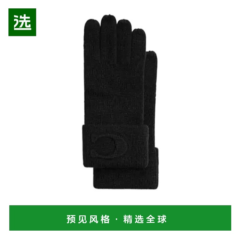 香港直邮Coach 标志性压纹针织手套 CCM98