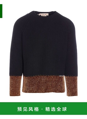 1h可退 香港直邮Marni 玛尼 男士 拼接標誌刺繡套頭衫 GCMG0473Q0