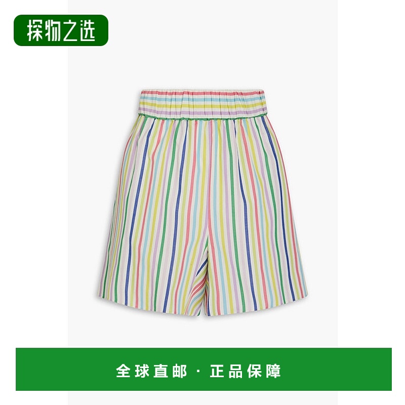 1h可退 香港直邮CAROLINA HERRERA 女士 条纹棉质短裤 E2311N407S