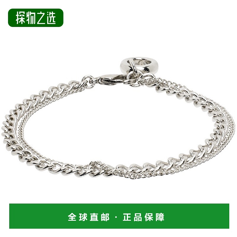 1h可退 香港直邮A.P.C. 男士 银色 Minimal 手链 MEACCM70683