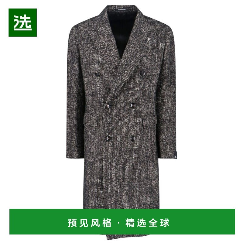 1h可退 香港直邮Tagliatore 男士 雙排扣訂製大衣 CLD10B340319EN