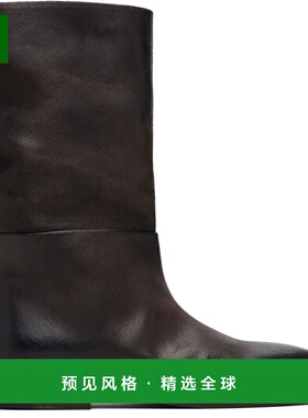 1h可退 香港直邮marsell 女士 棕色 Tubetto 中筒靴 MW8760P027