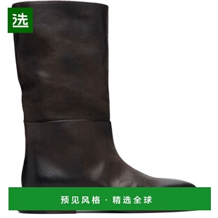 1h可退 香港直邮marsell 女士 棕色 Tubetto 中筒靴 MW8760P027