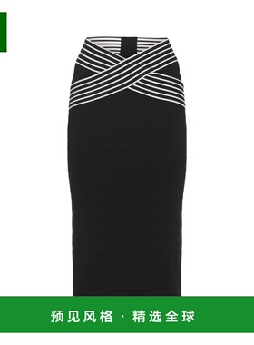 1h可退 香港直邮Elisabetta Franchi 女士 黑色针织半身裙 GK16S6