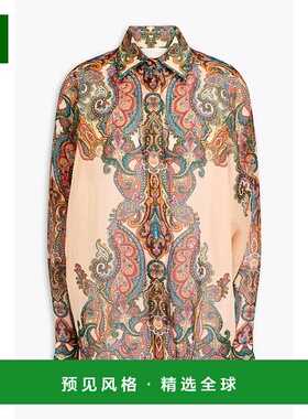 香港直邮ZIMMERMANN 女士 佩斯利印花苎麻衬衫 1257TSS242MULTIPA
