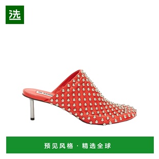香港直邮Jil Sander 铆钉高跟凉鞋皮鞋一脚蹬 J15WP0165-P8173