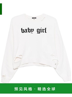 香港直邮R13 女士针织衫 R13WK094K135BECWHI SS2026 白色 圆领卫