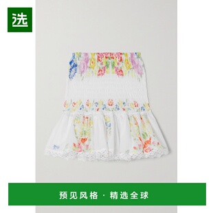 1h可退 香港直邮Charo Ruiz Ibiza 女士 Yane 钩编印花棉混纺薄纱