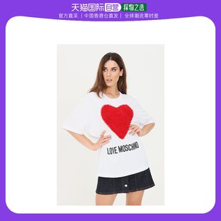 M35 MOSCHINO W4F8742 女白色女士T恤 香港直邮Love MoschinoLOVE