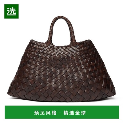 欧洲直邮Dragon Diffusion Santa Croce系列深棕色女士皮革编