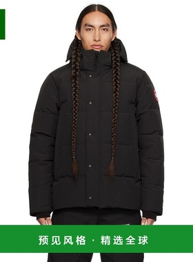 1h可退 香港直邮Canada Goose 加拿大鹅 男士 黑色 Wyndham 羽绒