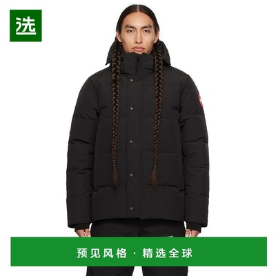 1h可退 香港直邮Canada Goose 加拿大鹅 男士 黑色 Wyndham 羽绒