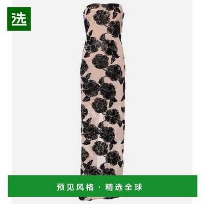 1h可退 香港直邮ROTATE BIRGER CHRISTENSEN 女士 花朵网纱边睡裙