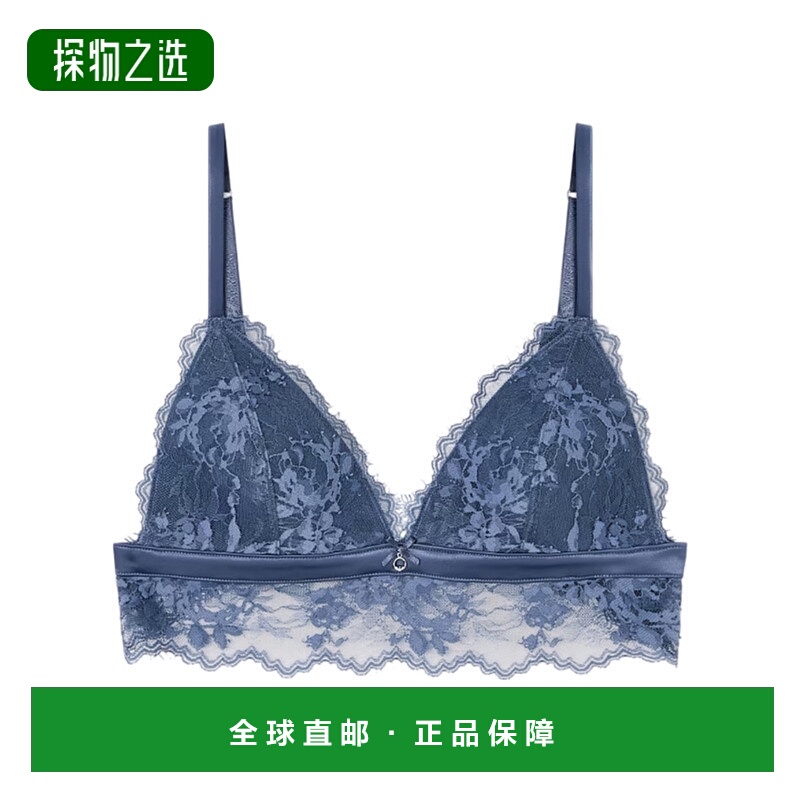 香港直邮Emporio Armani 蕾丝衬垫三角形缎面文胸 EW001942AF1535