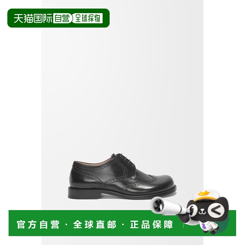 自营1h可退 欧洲直邮LOEWE罗意威 男士黑色小牛皮德比鞋
