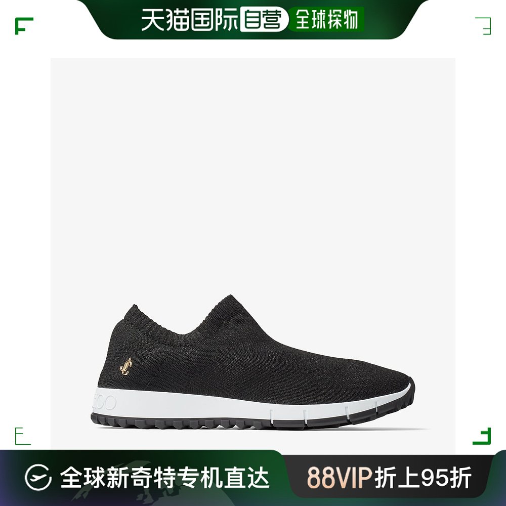 欧洲直邮JIMMY CHOO Verona_JC标志银色金银丝网眼运动鞋