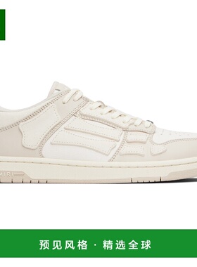 1h可退 香港直邮AMIRI 男士 白色 & 米色 Skel Top Low 运动鞋 AM