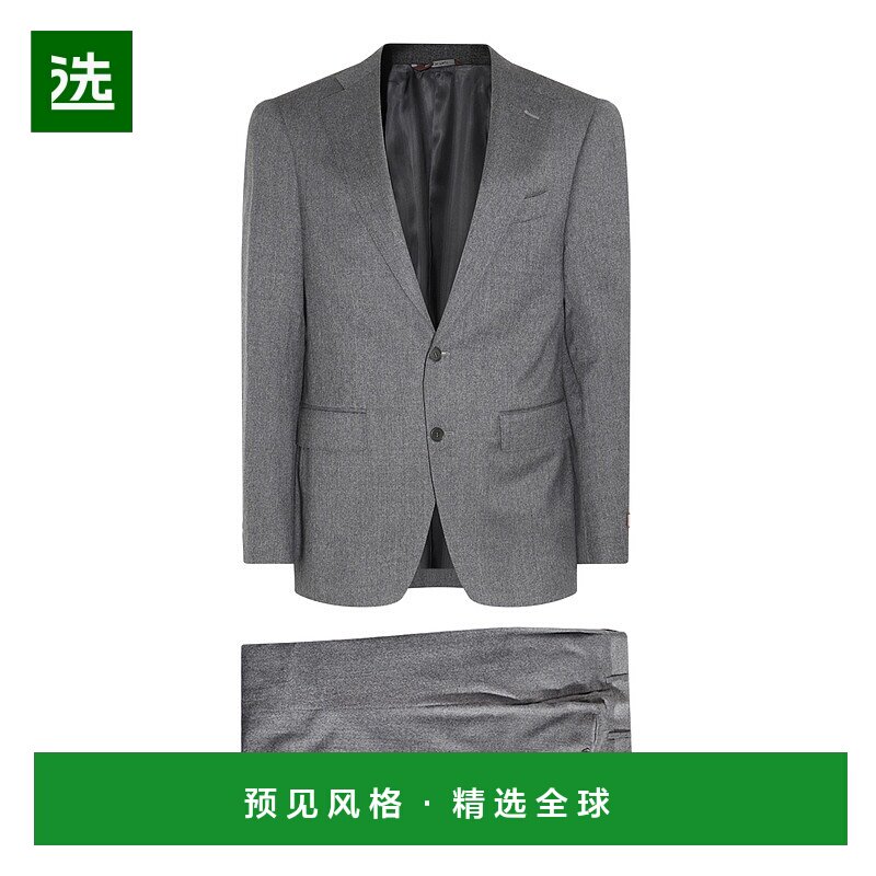 1h可退 香港直邮Canali 康钠丽 男士 灰色羊毛西服 L1528051RAR03