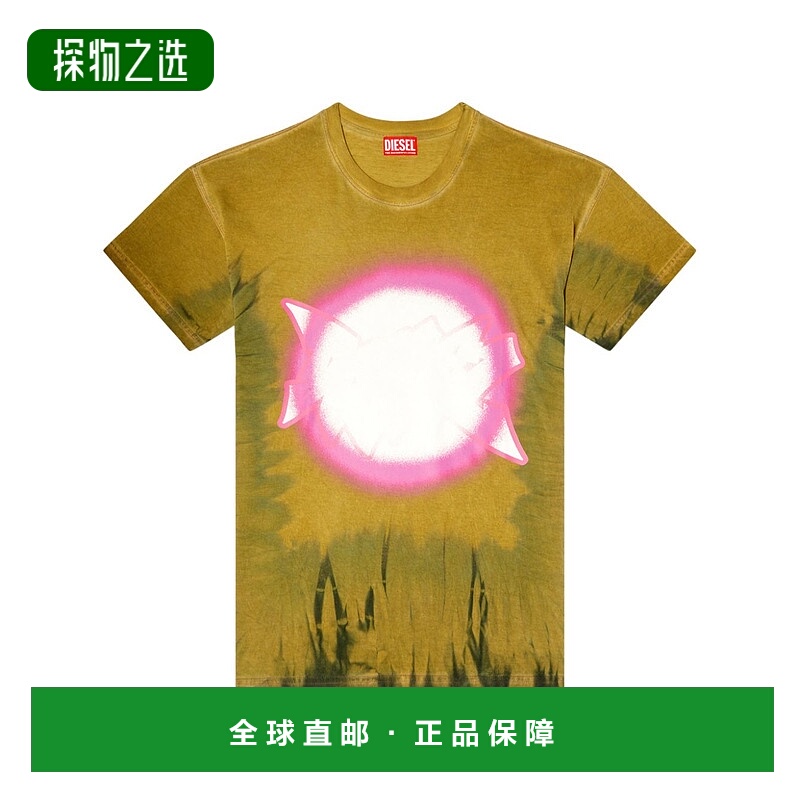 1h可退 香港直邮Diesel 迪赛 男士 卡其色 T-Boxt-R24 T 恤 A1613