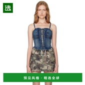 美国直邮 牛仔紧身胸衣上衣 MISBHV 1h可退 蓝色 Lara 女装 背