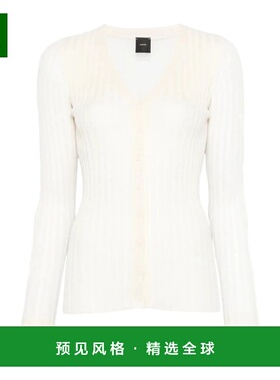 香港直邮PINKO 女士针织衫 106321A34BC14 SS2026 白色 V领针织衫