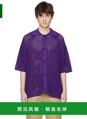 1h可退 香港直邮Wooyoungmi 吴阳米 男士 紫色衬衫 W231KN21VIOLE