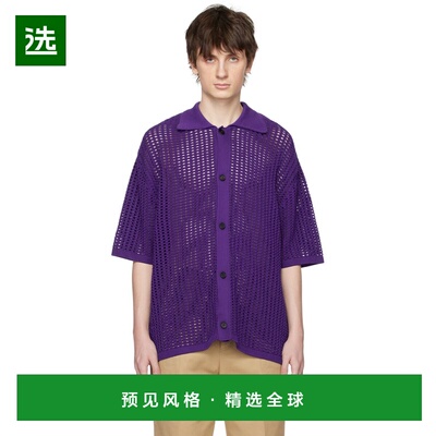 1h可退 香港直邮Wooyoungmi 吴阳米 男士 紫色衬衫 W231KN21VIOLE