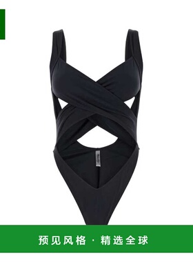 1h可退 香港直邮reina olga 女士 Exotica trikini 黑色弹力尼龙